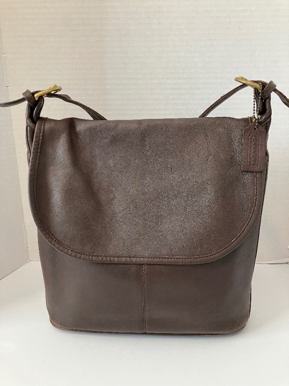 Vintage Coach Whitney Brown Leather Shoulder Bag